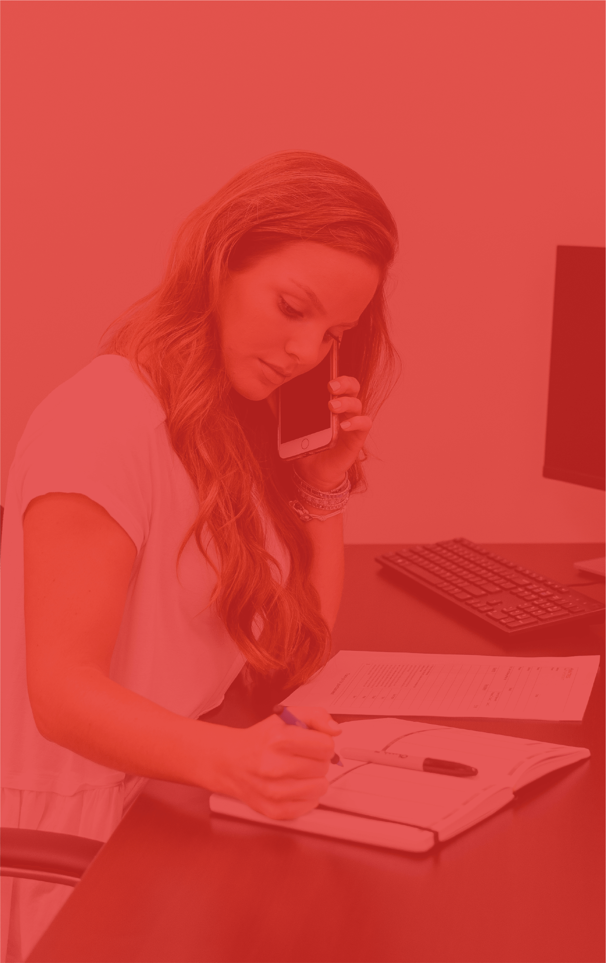 Girl working on phone